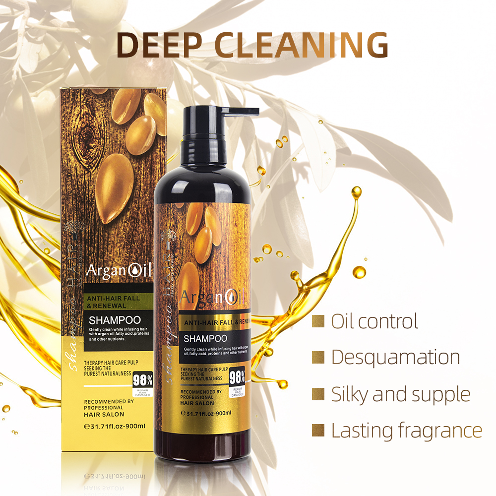 In Stock Hair Care Set Argan Oil Smoothing Repair Damaged Hair Shampoo and Conditioner Set