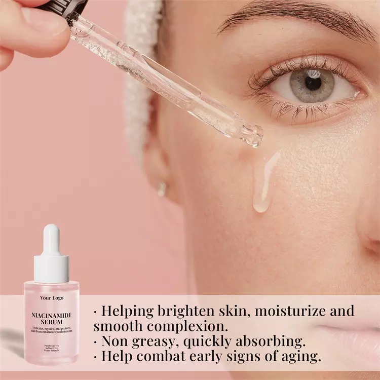 OEM Private Label Hyaluronic Acid Facial Skin Care Face Serum Whitening Natural Vitamin C Serum