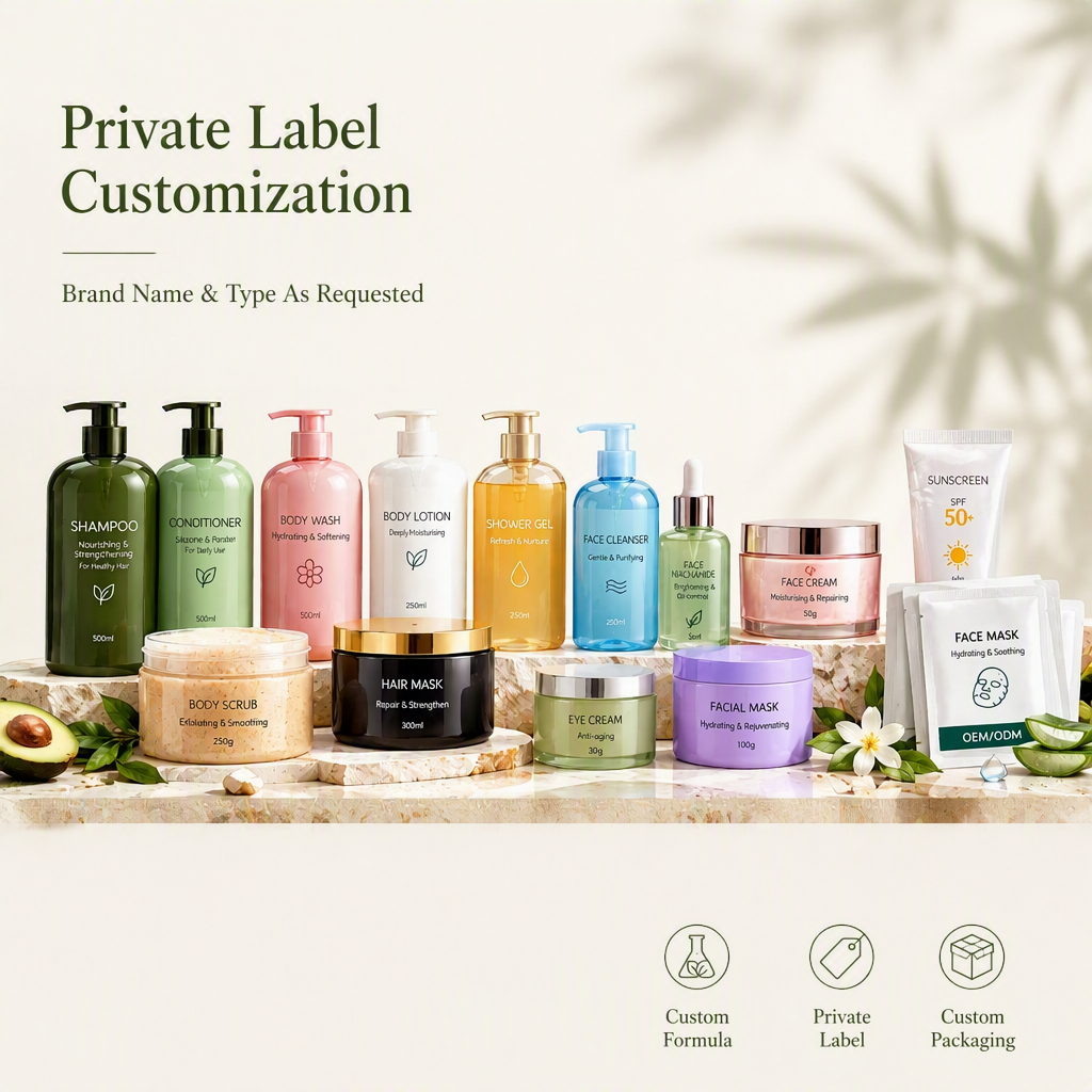 OEM ODM Cosmetics Manufacturer | Private Label Skincare Haircare Body Care | Custom Formula & Packaging