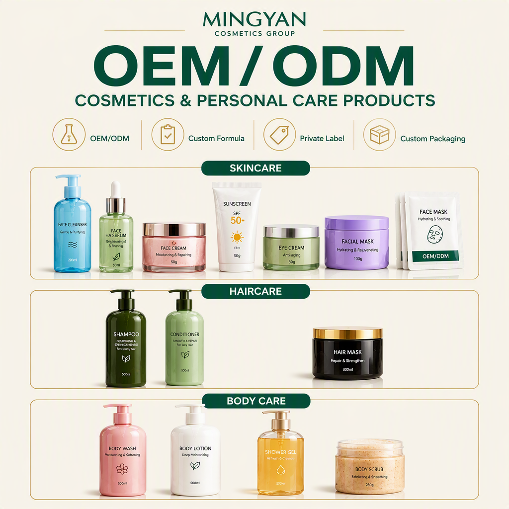 OEM ODM Cosmetics Manufacturer | Private Label Skincare Haircare Body Care | Custom Formula & Packaging