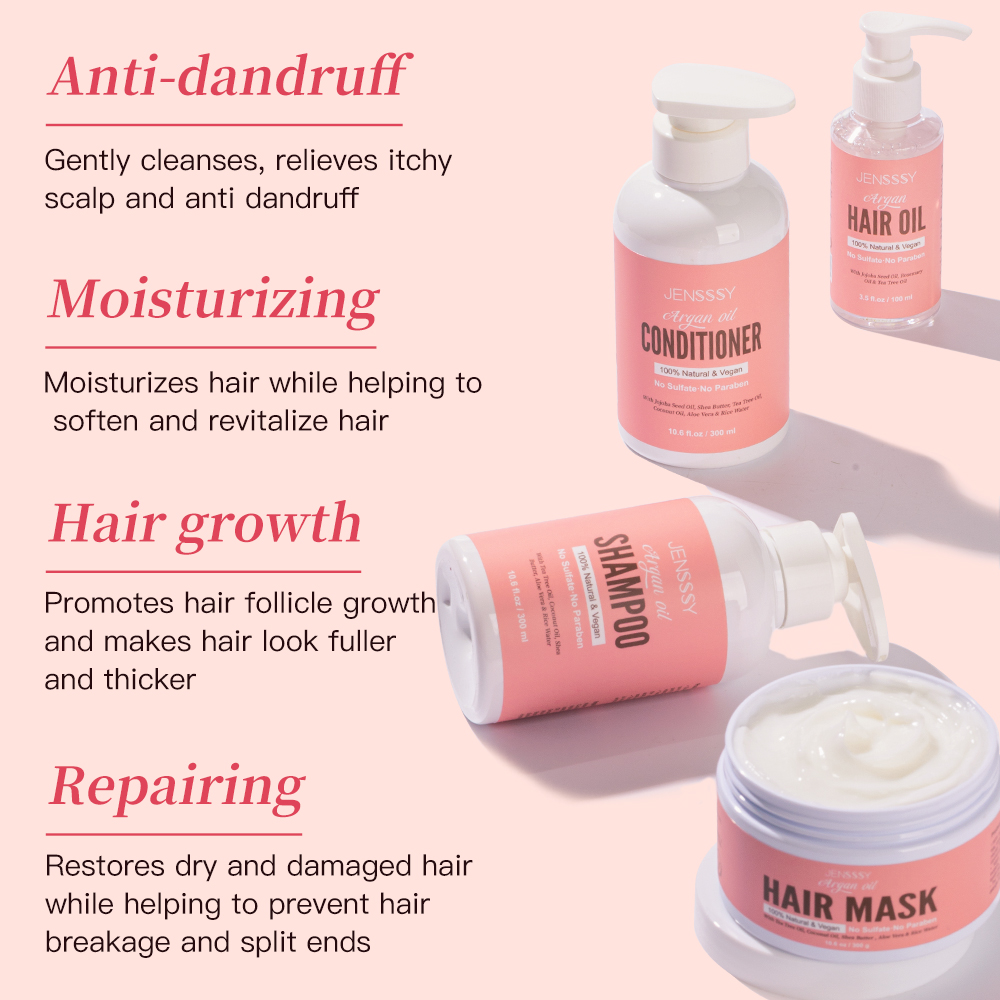 Wholesale Organic Natural Moisturizing Fluffy Shampoo Conditioner Private Label Sulfate Free Argan Oil Coconut Tea Tree Shampoo