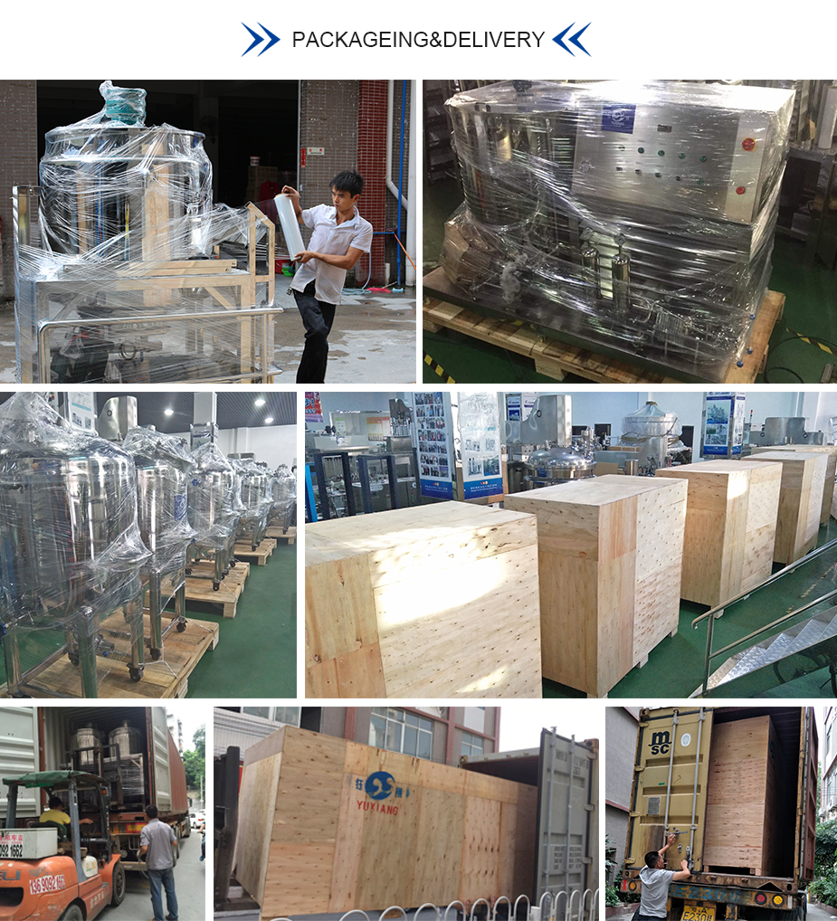 100L Vacuum Cosmetic Mixing Machine Wooden Case Packing