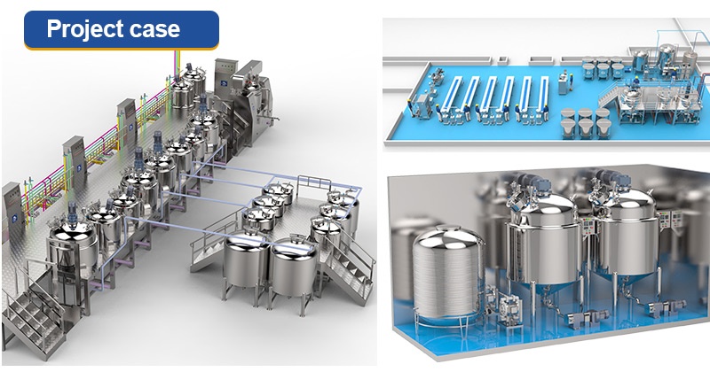 1000 Lts Reactor Vacuum Emulsifying Mixer Homogenizer Reactor 316L Homogenizer Cosmetics Production Equipment
