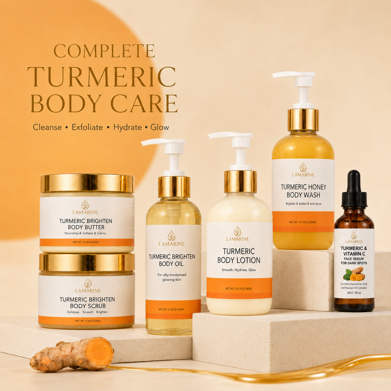 LAMARINE ODM OEM Services for Customized Private Labels Wholesale Face Serum &amp; Cream for Glowing &amp; Whitening Skin Care