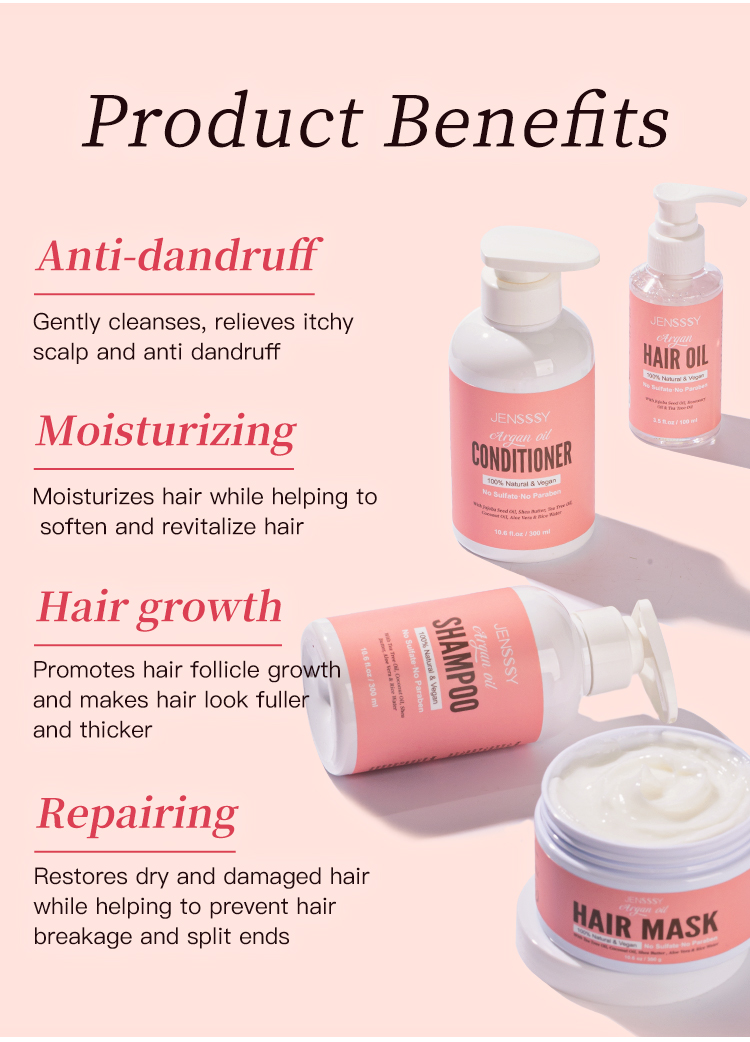 Wholesale Organic Natural Moisturizing Fluffy Shampoo Conditioner Private Label Sulfate Free Argan Oil Coconut Tea Tree Shampoo