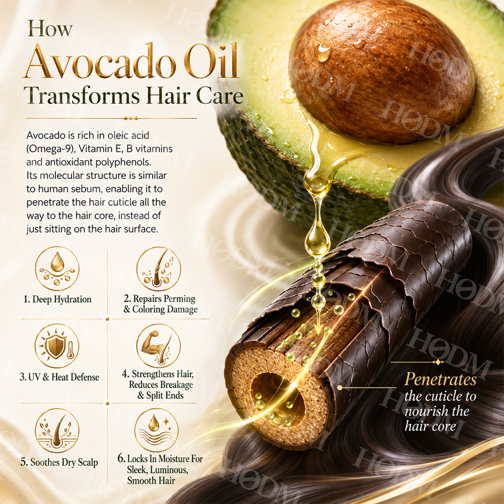Private Label Avocado Hair Care Series OEM/ODM Custom Logo Natural Repair Shampoo Conditioner Hair Mask Set Manufacturer