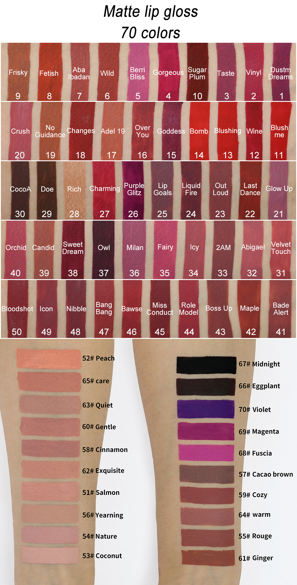 Matte Liquid Lipstick Display