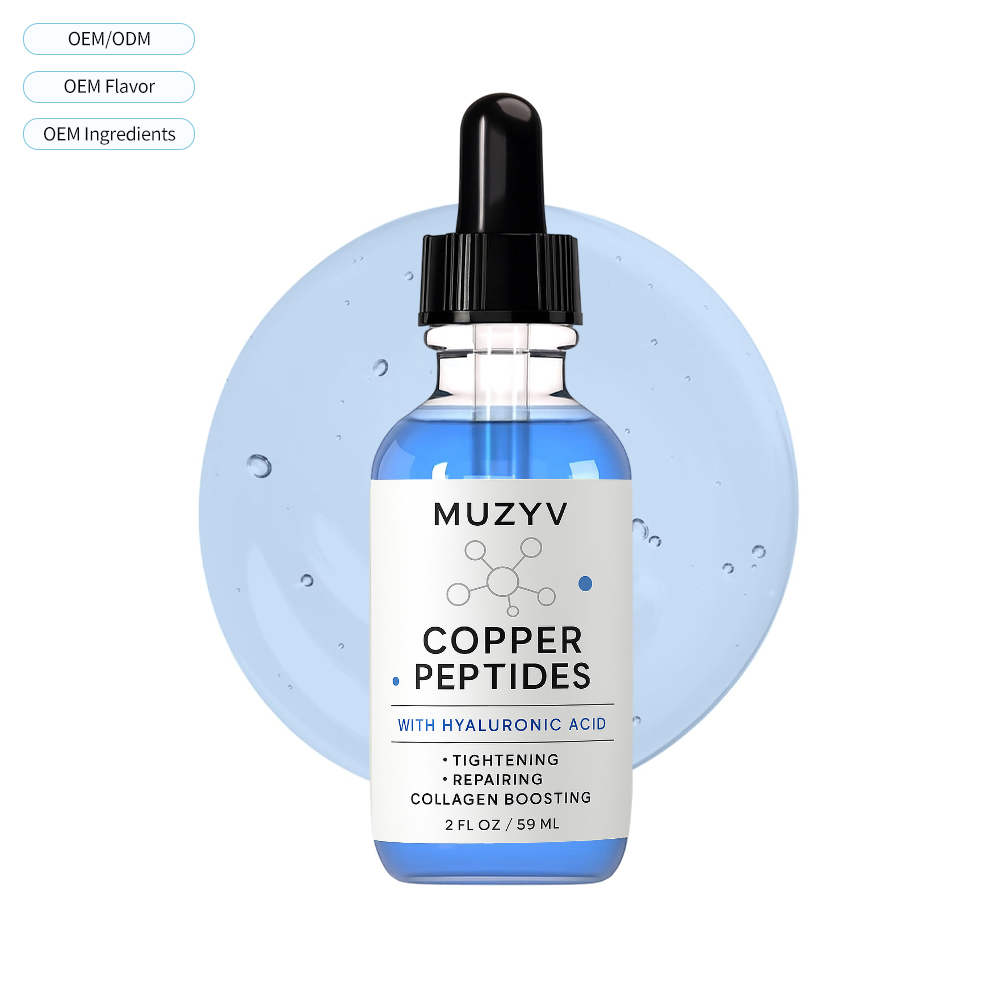 Custom Copper Peptides Serum For Face Repairing With GHK-Cu And Hyaluronic Acid