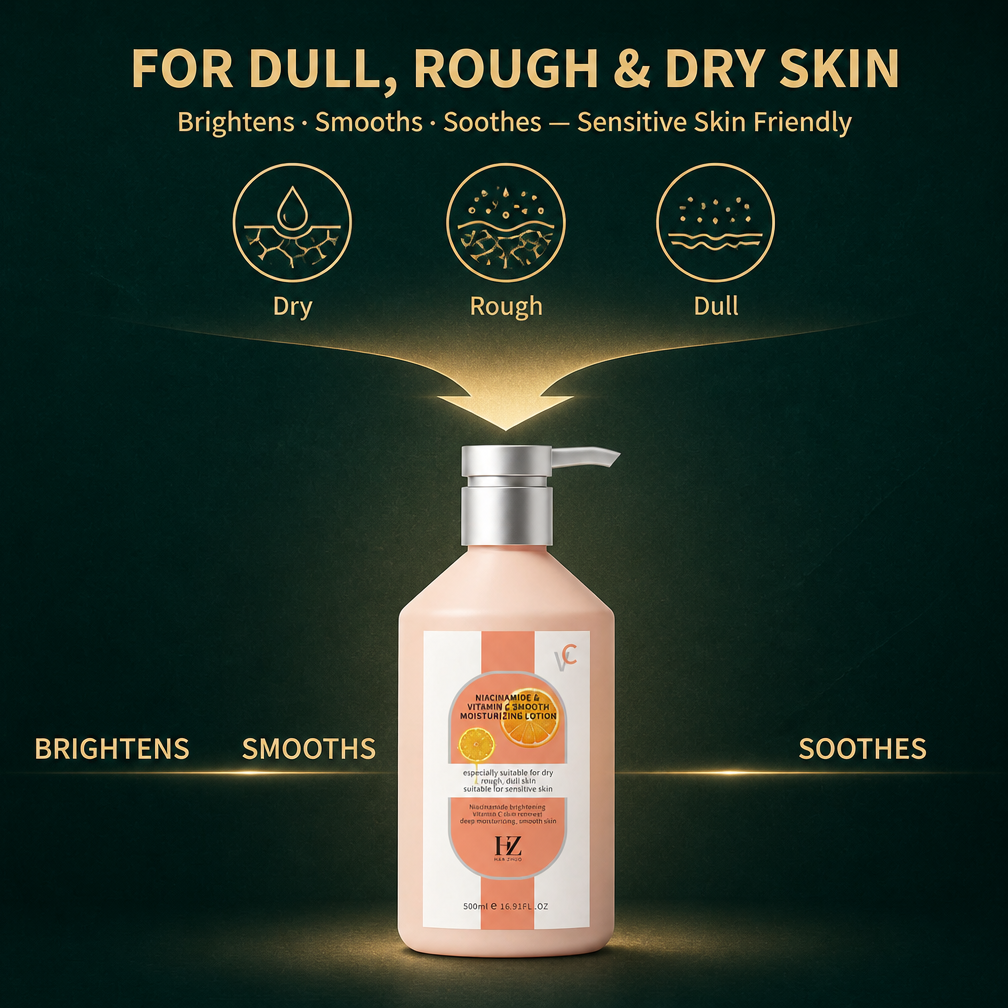 Sulfate Free Niacinamide Vitamin C Body Lotion Moisturizing Brightening All Skin Types Wholesale Private Label OEM 300g