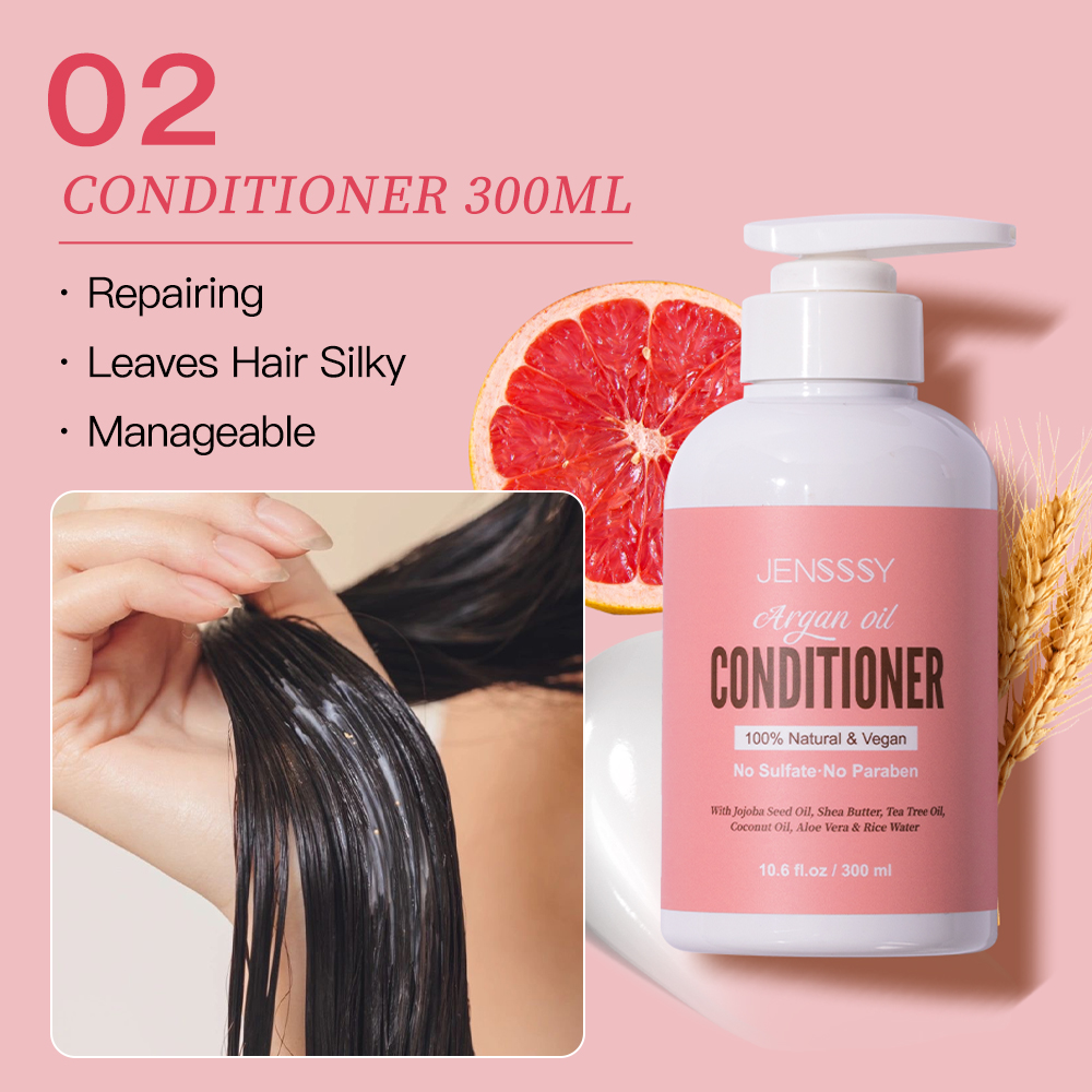 Wholesale Organic Natural Moisturizing Fluffy Shampoo Conditioner Private Label Sulfate Free Argan Oil Coconut Tea Tree Shampoo