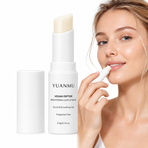 OEM ODM Vegan Peptide Ceramide Lip Balm Organic Natural Moisturizing Brightening Lightening Lip Lines Care Stick