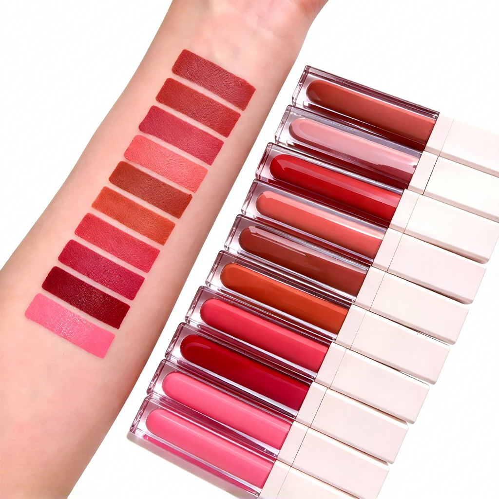 Custom Private Label Vegan Lip Gloss Matte Liquid Lip Balm Waterproof Moisturizing Tinted Plumping Gloss