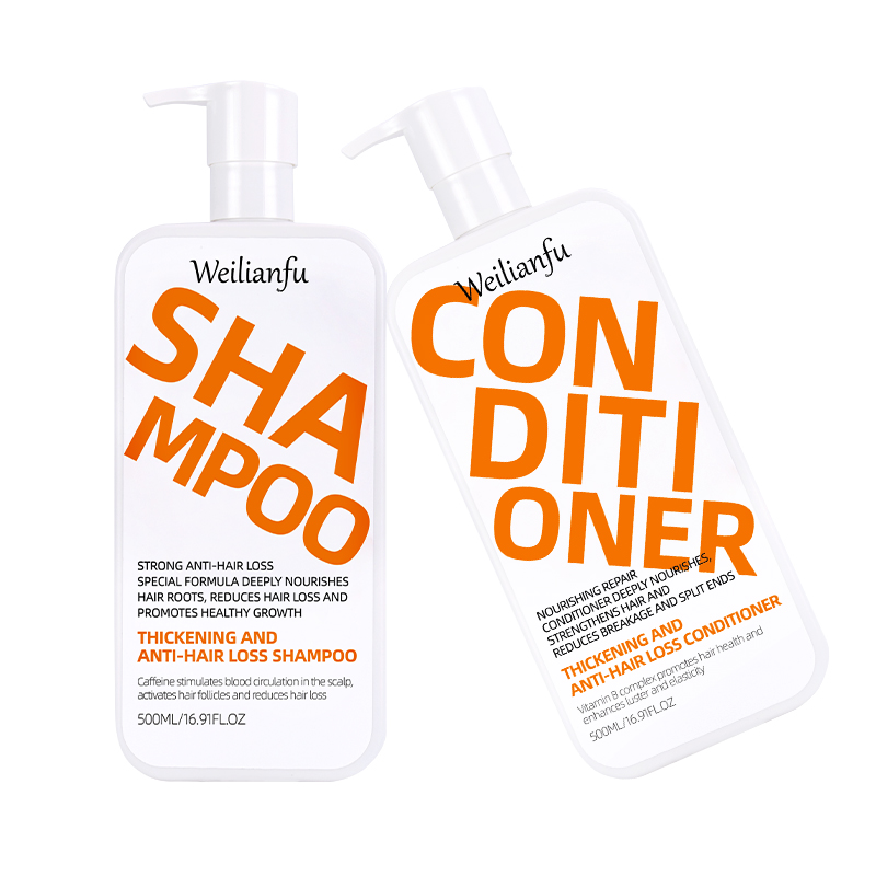 OEM ODM Custom Logo Paraben Free Sulphate Free Nourishing Shampoo Salon Herbal Frizzy Hair Care Shampoo Conditioner 500ml