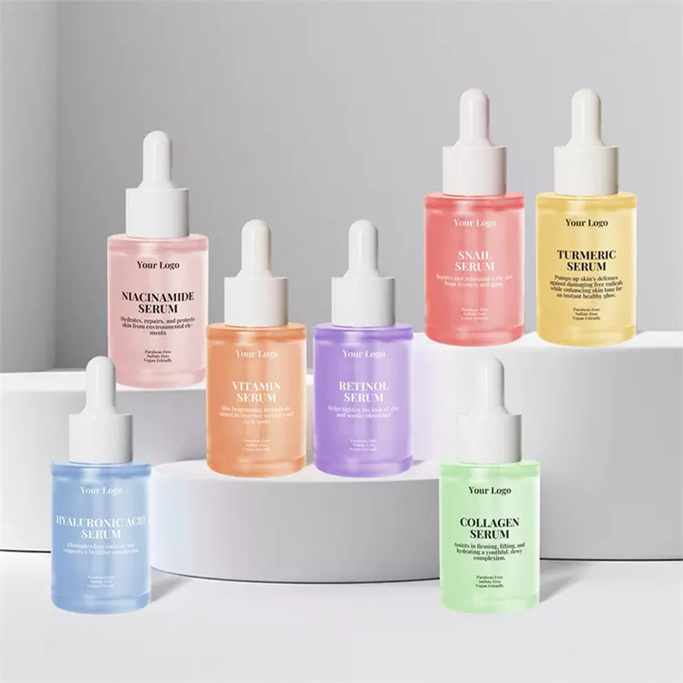 OEM Private Label Hyaluronic Acid Facial Skin Care Face Serum Whitening Natural Vitamin C Serum