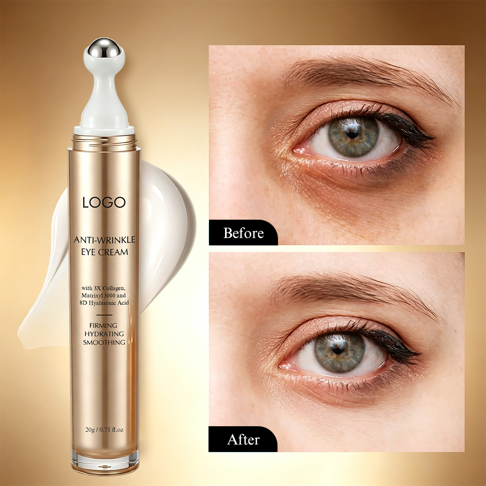 Private Label Anti-Wrinkle Eye Cream with Collagen for Eye Area Firming and Lifting Custom Formula Service