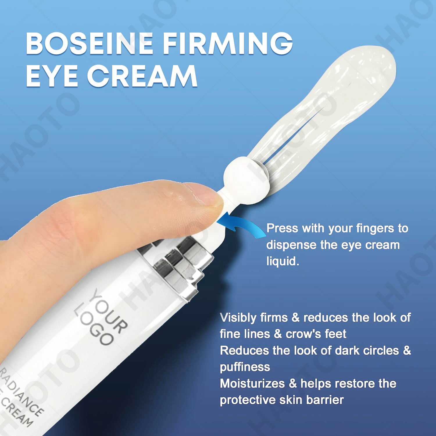 Eye Repair Cream with Boseine and Squalane Deep Hydration, Smooth Fine Lines and Wrinkles, Brighten Skin Low Moq Custom Logo