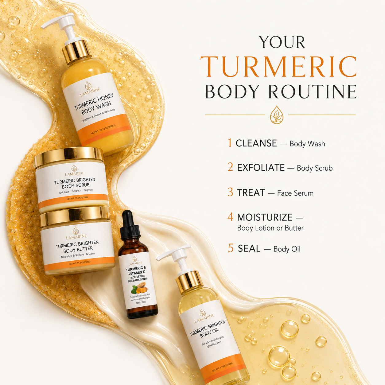 LAMARINE ODM OEM Services for Customized Private Labels Wholesale Face Serum &amp; Cream for Glowing &amp; Whitening Skin Care