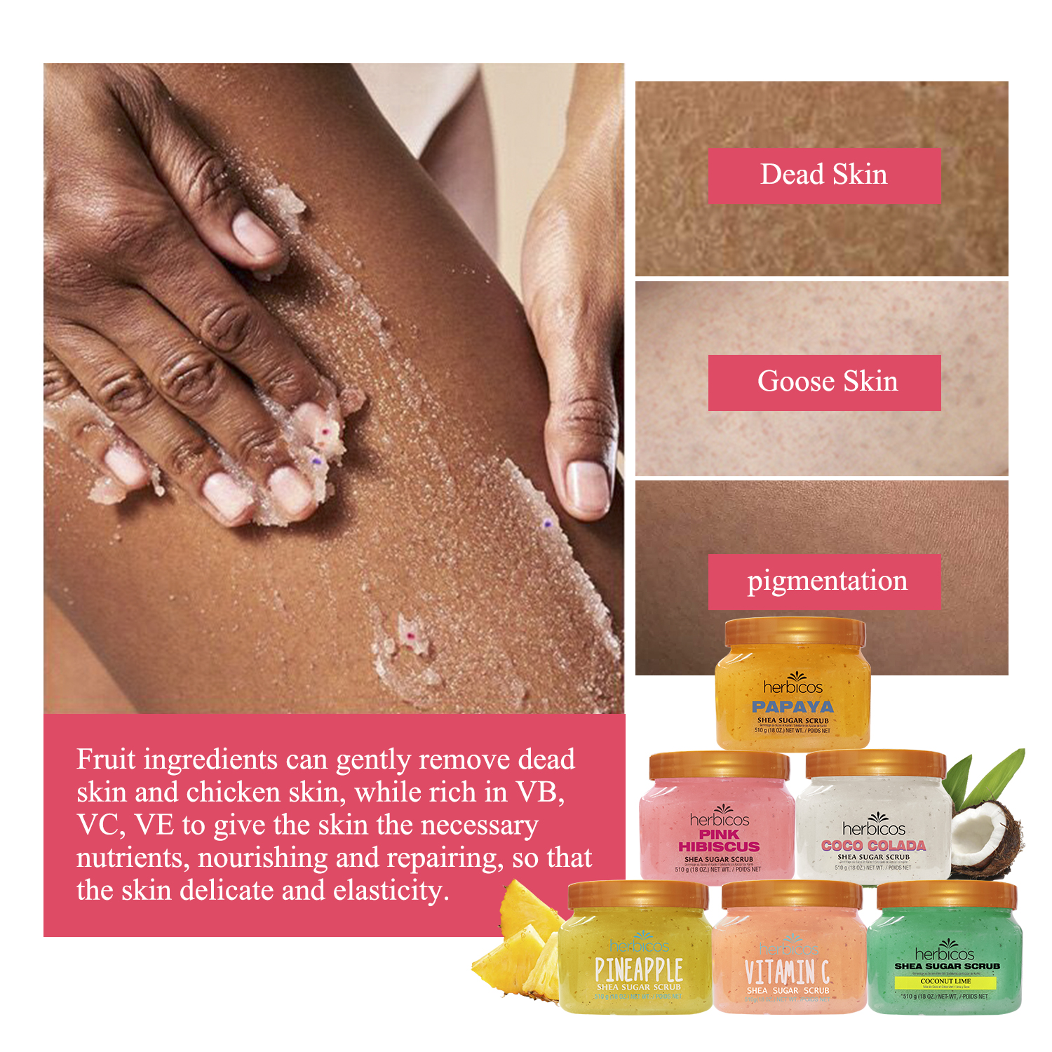 Private Label Vitamin C Dead Sea Salt Sugar Body Scrub Cream Vegan Coffee Private Label Organic Exfoliant Body Scrub