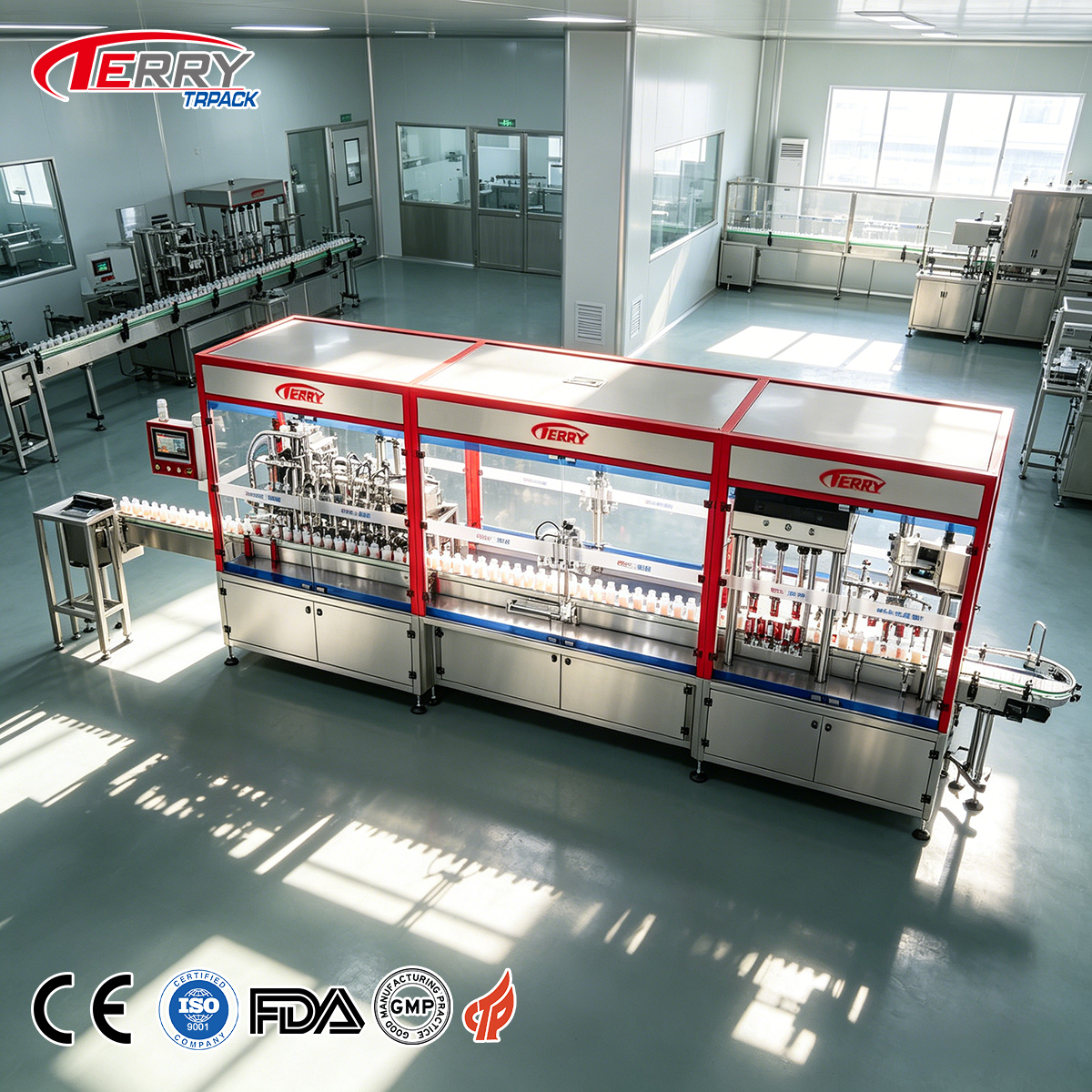 CE Certified High Precision Integrated Automatic Monoblock Cosmetic Filling And Capping Machine For Skincare Production Line