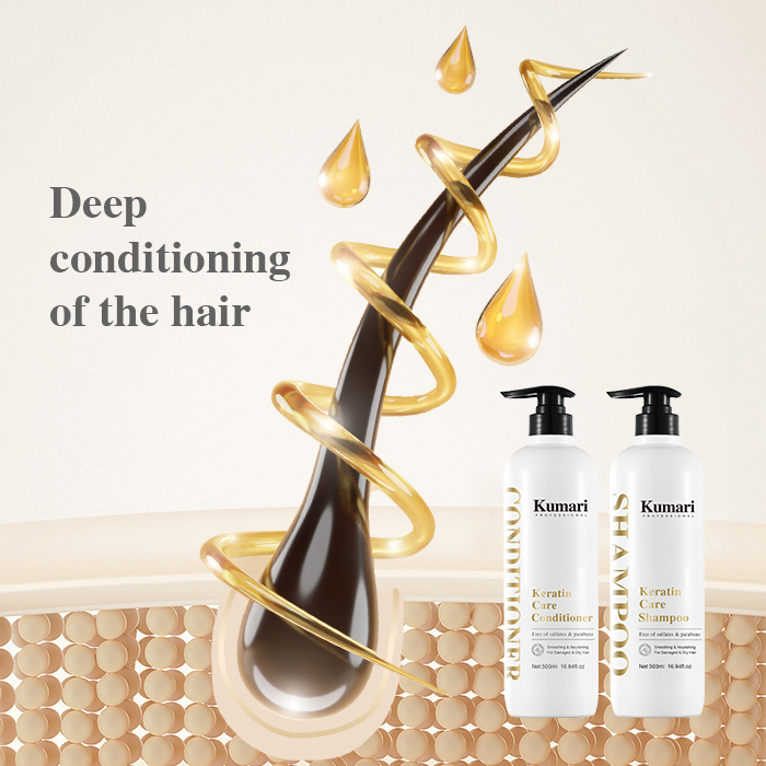 Private Label Organic Argan Oil Nourishing Deep Refreshing Keratin Shampoo and Conditioner 2-in-1 Hair Care Set