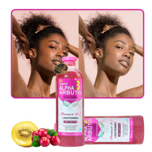 1000ML Private Label Organic Alpha ArbutinCleansing Whitening Moisturizing Skincare Shower Gel Custom OEM Body Wash
