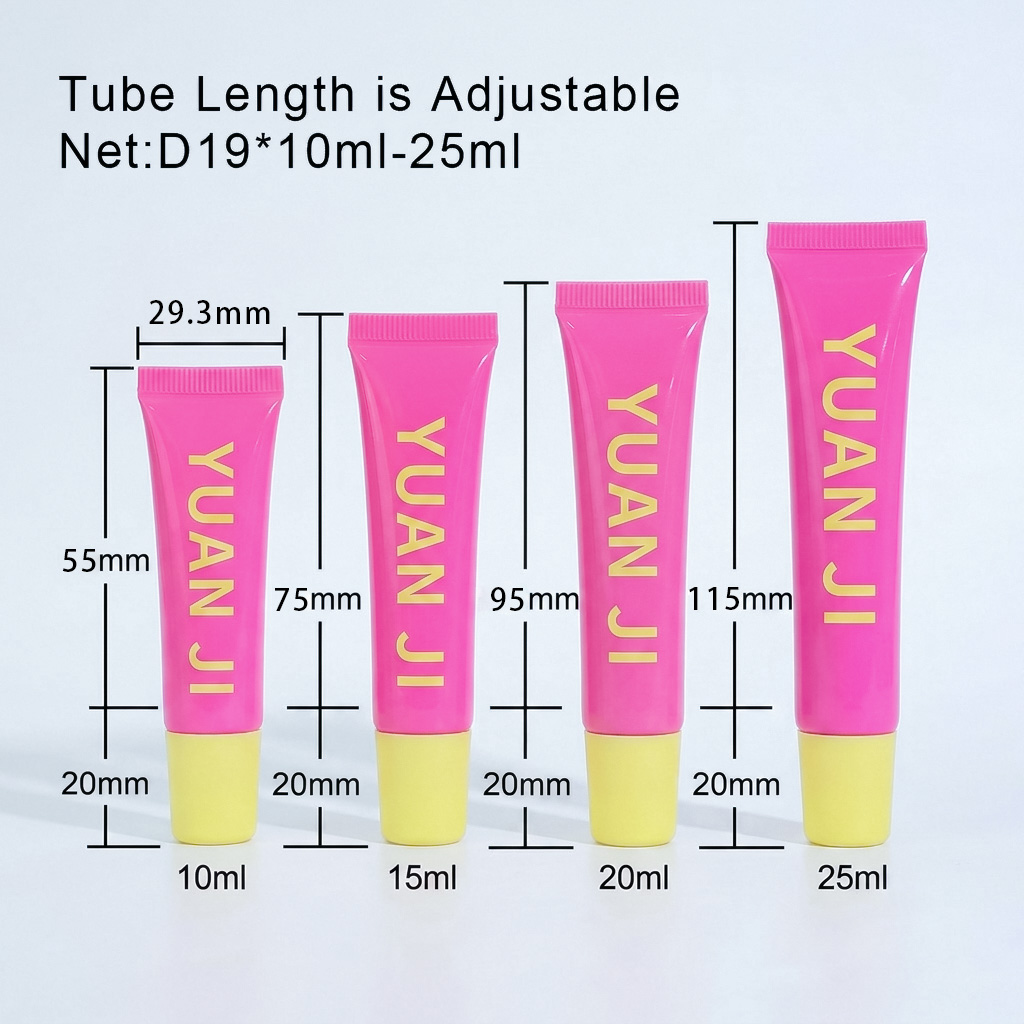 Popular 10ml 15ml Wholesale High Quality Custom Logo Screw Cap HDPE+LDPE+PP Squeeze Lip Gloss Lip Balm Skin Care Silk Screen